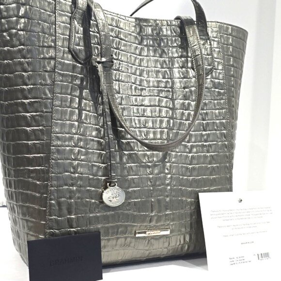 NWT ✅ Brahmin JAYDEN Large Tote (Pyrite La Scala)  ✨NWT, COA, DUST BAG - Picture 4 of 16